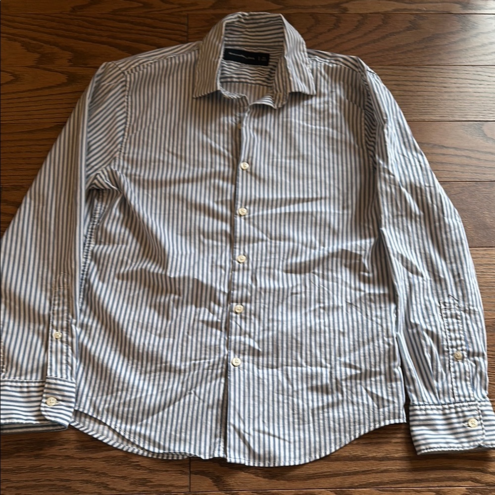 Men's Striped Button-Up Shirt
